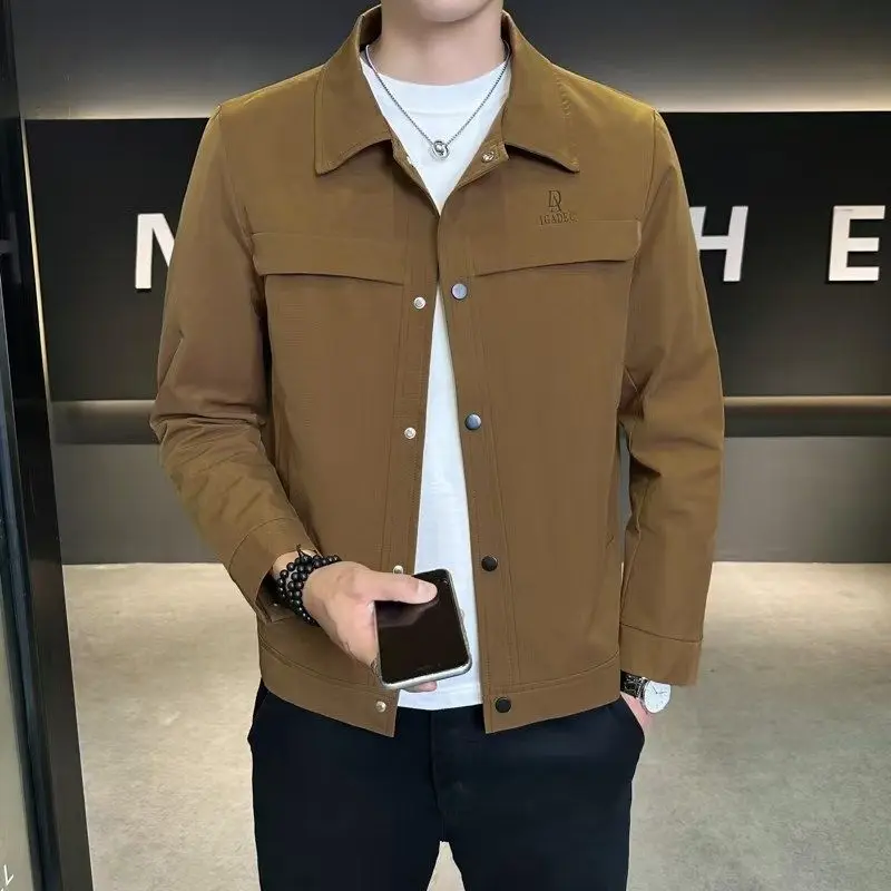 Men's Slim Fit Jacket Spring Autumn Fashion Casual Versatile Stylish Coat Outerwear Lightweight New 2026