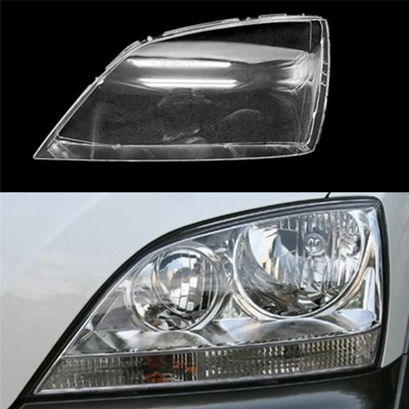 

#203O Car Front Head Light Lamp Transparent Lampshade Lamp Shell for Kia Sorento 2004 2005 (Transparent)