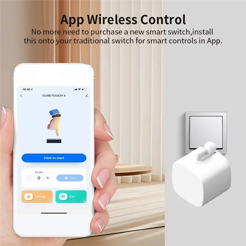 JABS-Switch Button Pusher Bot Remoter Wireless Switch Light APP Remotely Presses The Elevator Timer Voice