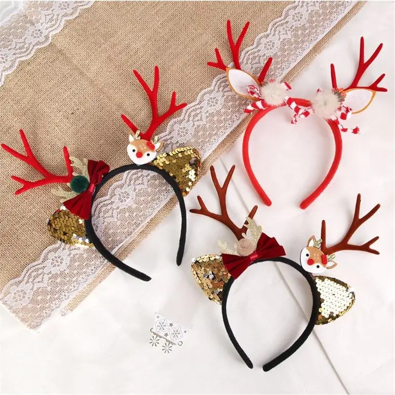 652F طوق شعر قابل للتعديل للأعياد، يرتدي عصابات رأس للاحتفال الموسمي #3