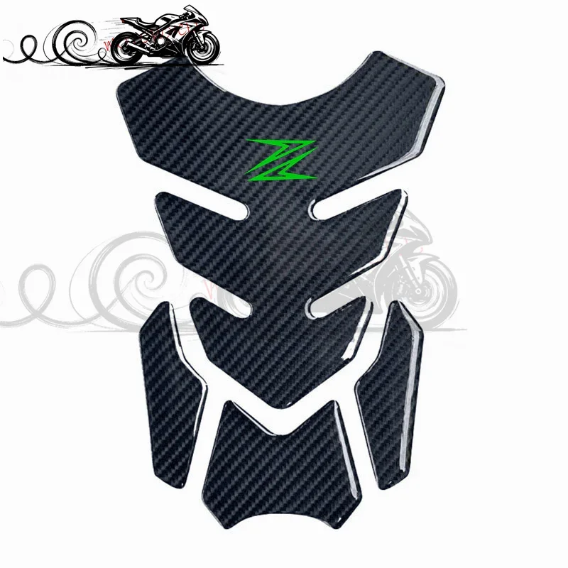 3D Carbon Fiber Oil Fuel Gas Tank Pad Tankpad Decal Protector Sticker For Z250 SL Z300 Z400 Z500 Z750 Z800 Z650 Z900 RS Z1000 SX