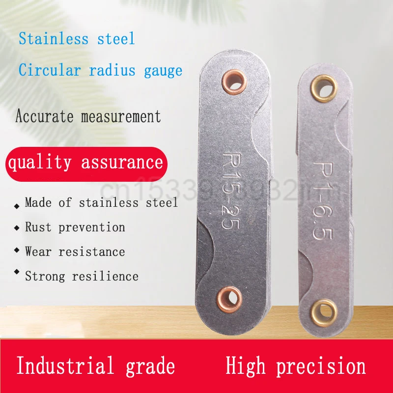 

1Pcs R-Gauge Circular Arc Template Radius Gauge Stainless Steel High-Precision R1-6.5-7-14.5-15-25R Gauge