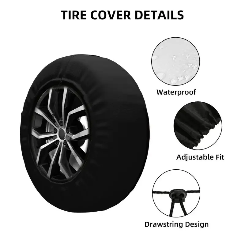 Custom Your Design Here Tire Cover 4WD 4x4 SUV Customized Logo Printed Spare Wheel Protector for Jeep Toyota Mitsubishi