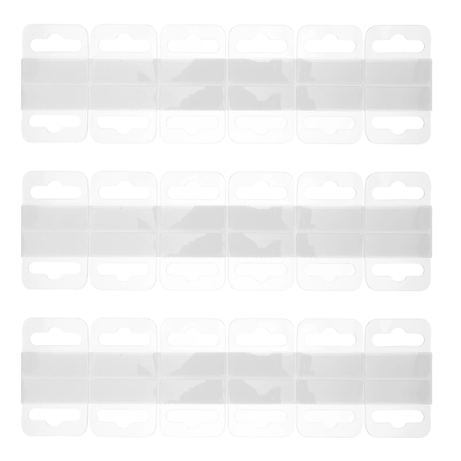 300 قطعة عرض البضائع الصغيرة خطاف لاصق واضح ذاتية اللصق شنق علامات التبويب مع فتحة ثقب للمجوهرات العناصر الحرفية البلاستيك