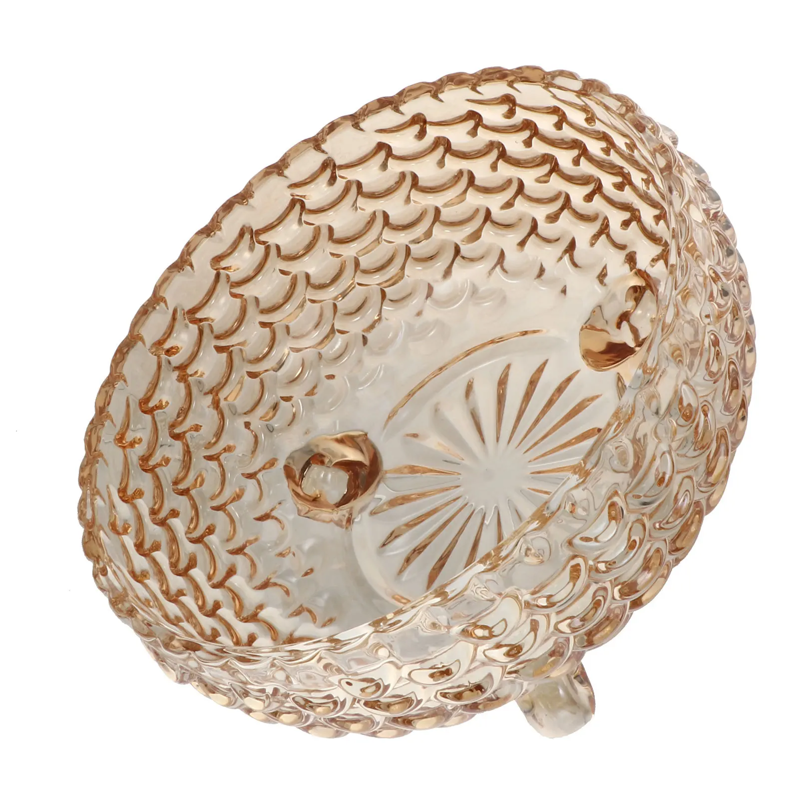 

1Pcs Fish Scale Glass Bowl Amber Creative Food Container Salad Dessert Bowl Multi-Purpose for Kitchen Party Use
