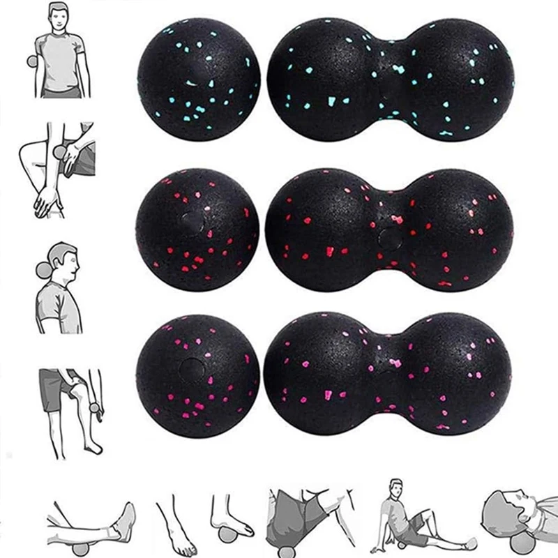 Peanut Massage Ball - After Exercise Fascia Ball Set Training Deep Tissue Massage Ball Kit Lacrosse Ball Muscle Rolle