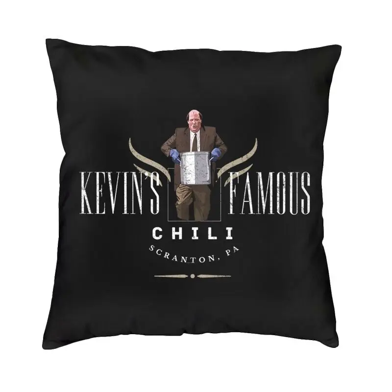 Vibrant Funny Kevin's Famous Chili Square Throw Pillow Case Home Decor 3D Double Side Print Office TV Cushion Cover for Car