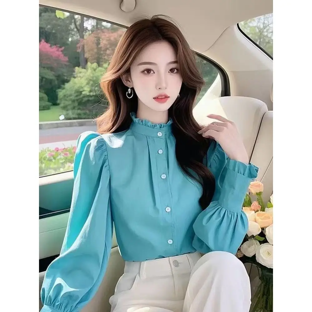 

Spring Office Lady Simplicity Elegant Trend Sexy Buttons Single Breasted Printing Long Sleeve Elegant Dignified Intellectual
