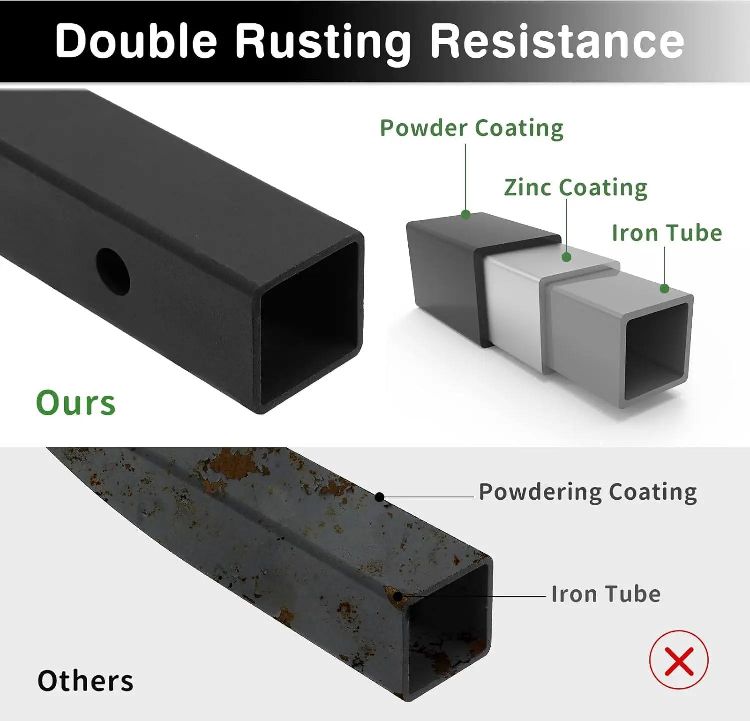 رف حامل البضائع ZZH مع حقيبة، سلة حامل السيارة القابلة للطي مقاس 60 بوصة × 24 بوصة × 6 بوصة لسيارات الدفع الرباعي، RV، الشاحنة، فان، Fi