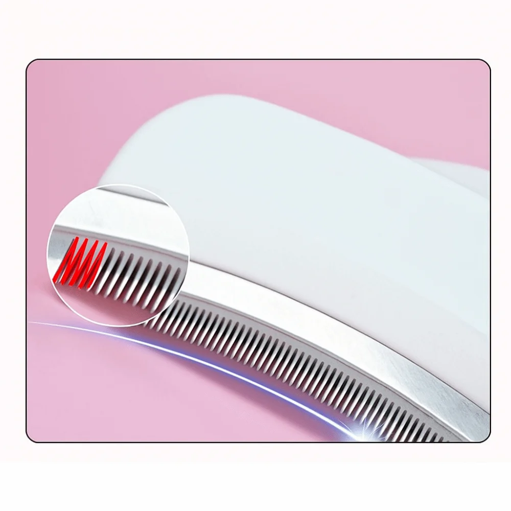 فرشاة تنظيف فعالة على شكل حرف V غير معقودة مقبض مريح مشط إزالة الشعر للقطط الاستخدام المزدوج مشط إزالة شعر الحيوانات الأليفة تنظيف الحيوانات الأليفة