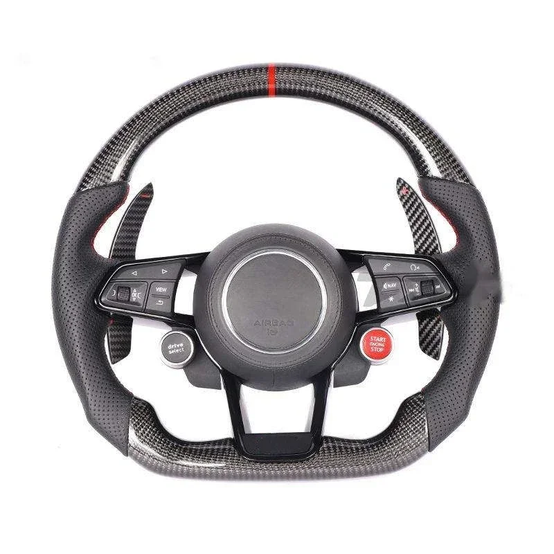 Fit For Audi 2009-2016 A3 A4L A5 A6L A7 A8 Lold Model To New Aud-i Carbon Fiber Steering Wheel