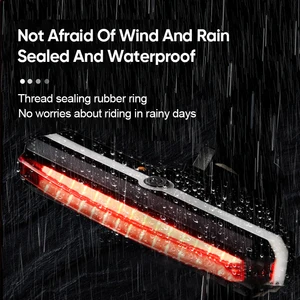 Bicycle rear flashlight, 6 modes, LED, warning, rear flashlight, waterproof, safety, MTB, helmet, cycling lamp 10 MAIN SALES LANGER METHOD - №1