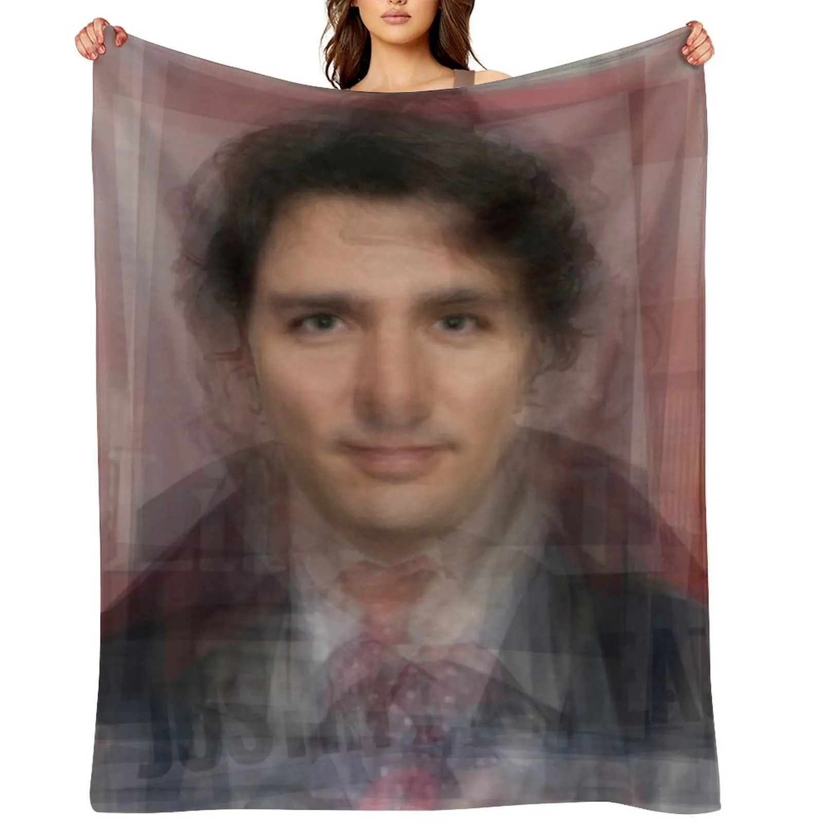 

Justin Trudeau Portrait Throw Blanket anime funny gift Bed covers Thermal Blankets