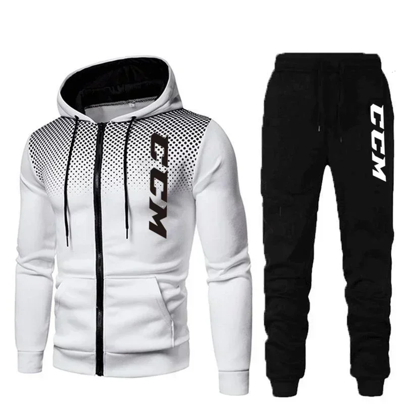 New fashion tracksuit CCM for men hoodie fitness gym clothing men running set sportswear jogger MEN\'S tracksuit winter suit Spor