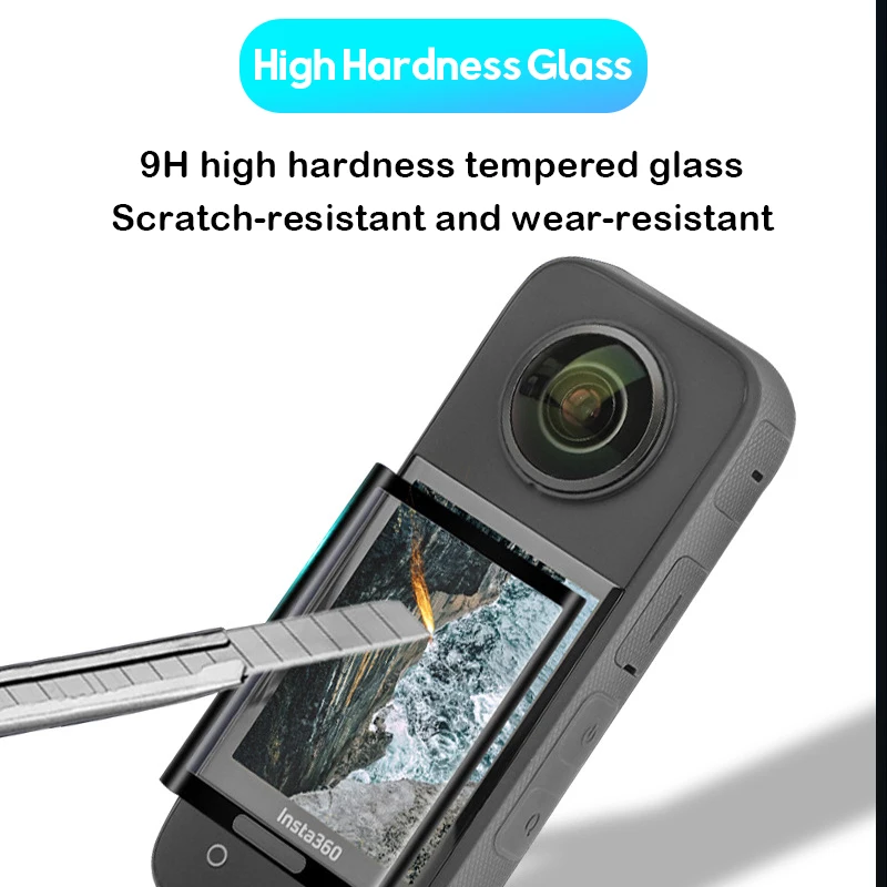 for Insta360 X3 Tempered Glass Film 3D Curved Screen and Lens Protector Anti-scratch HD Insta360 Action Camera Accessories