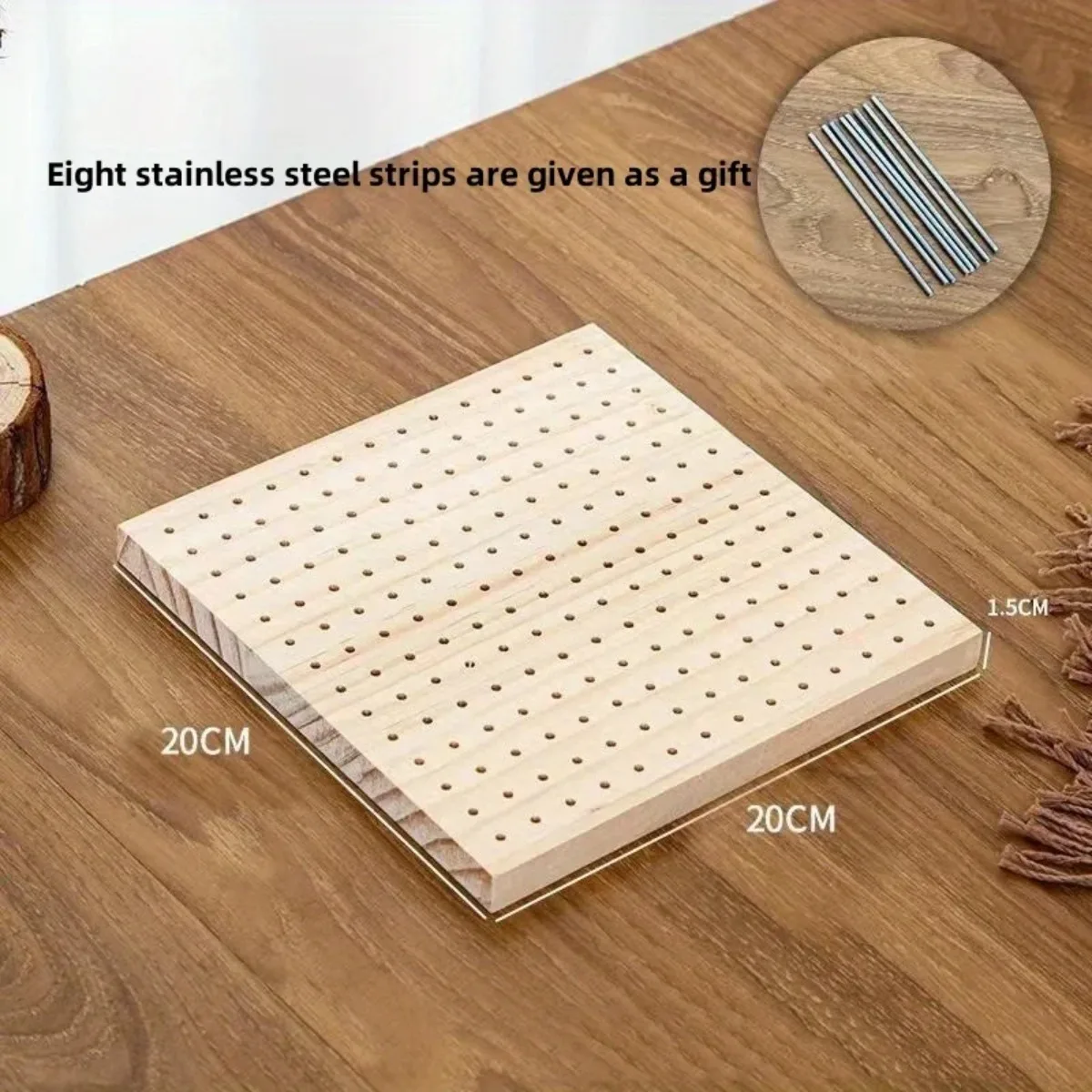 Block Plate for Crochet Weaving Crochet Block Plate Bamboo Grid Block Plate for Crochet Projects Crochet Block Plate image 5
