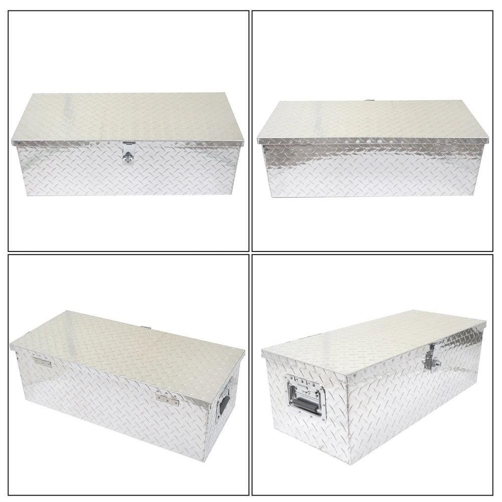 20 Inch Aluminum Toolbox Heavy Aluminum Toolbox with Side Handle and Lock and Keys