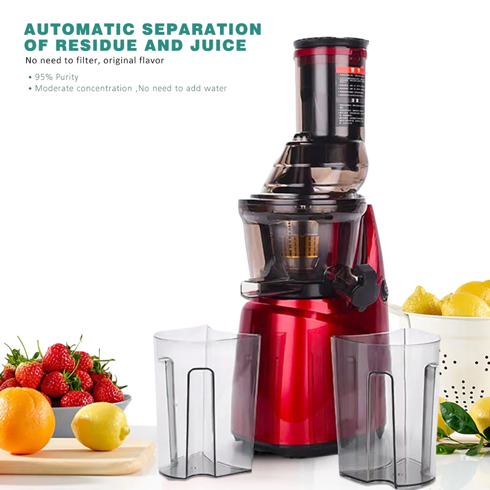 Best Quiet Soundless Housing Commercial Plastic Vertical Fruit Cold Press Slow Juicer Blender Machine