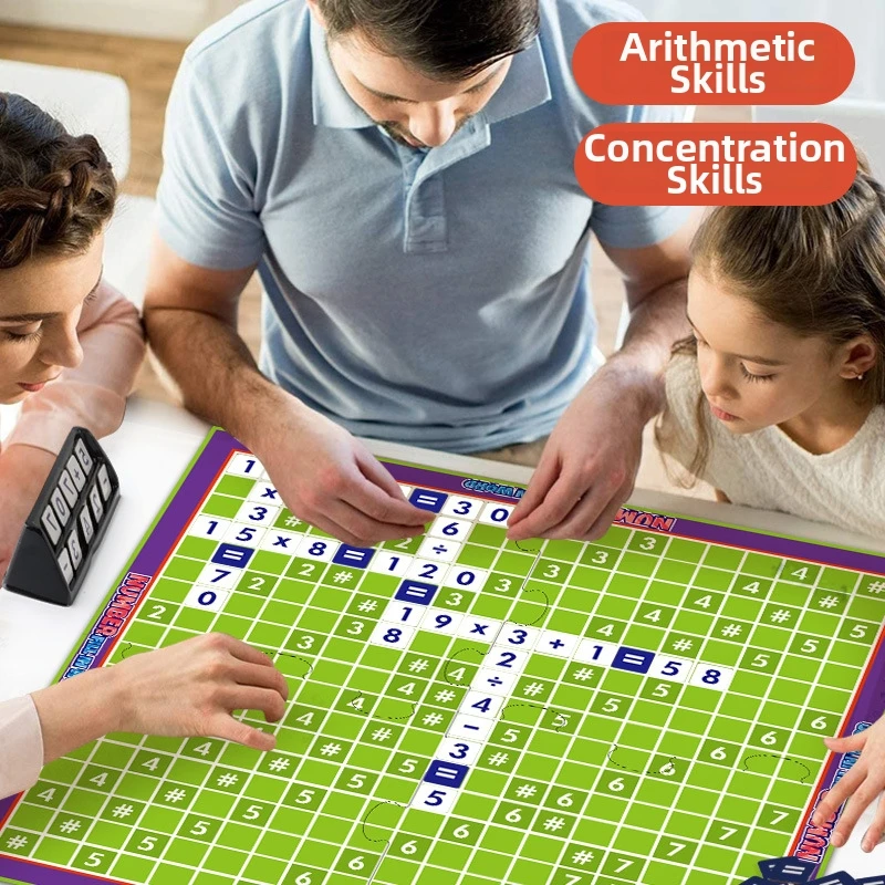 Fill the Number Math Strategy Game for Kids Multiplayer Competitive Arithmetic Training Tabletop Educational Toy Gift Set