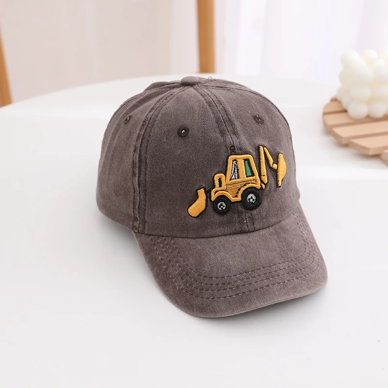 Embroidery Excavator Baseball Cap for Boys Outdoor Casual Sun Hat Spring Summer Kids Sports Basketball Children Snapback Hats image 5