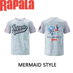 Nuova tuta da pesca Rapala manica corta t-shirt protezione manica tuta rossa nera tuta da corsa