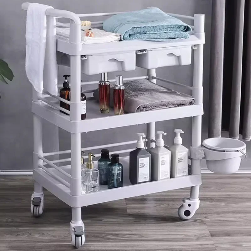 Trolley Mini Iron Barber Units Cabinet Salon Welding Rotating Business Dressing carrito organizador para lashista Stainless Spa