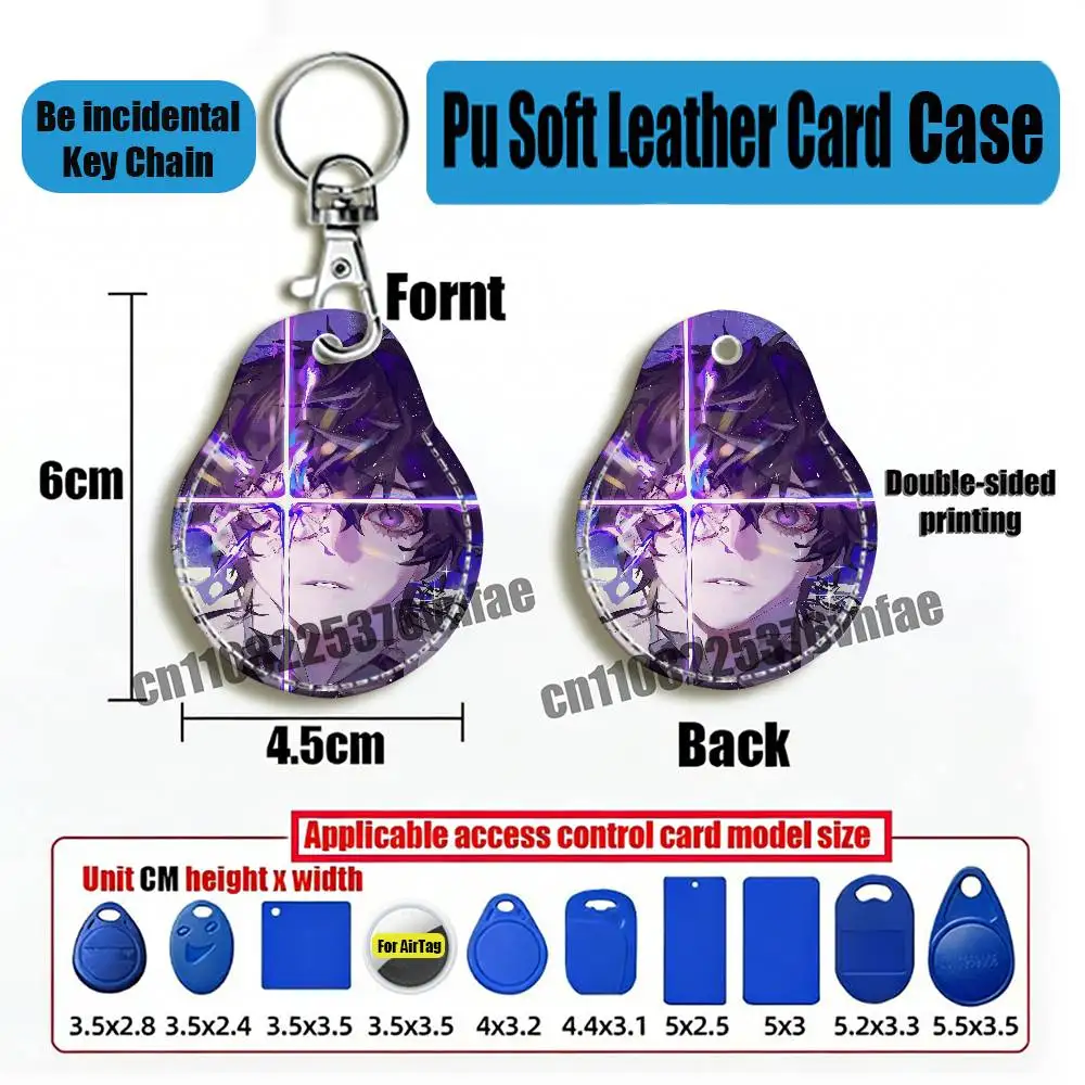 For Fluixon For AirTag Case Card Sleeve Holder ID Credit Bank Access Keychain For Air Tag Case