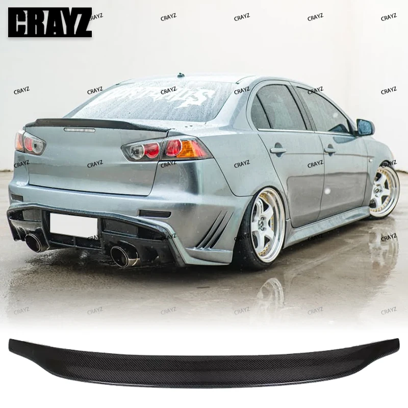 For Mitsubishi Lancer EX Evo 2008 09 10 11 12 13 14 2015 ABS Primer Color Rear Trunk Lip Spoiler Wing Car Accessories GT Spoiler view 3