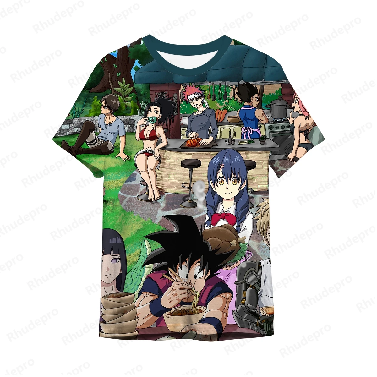 Camiseta masculina Dragon Ball Anime Hip Hop, Streetwear Goku, blusas de manga curta, roupas estilo Harajuku, presente da tendência, nova