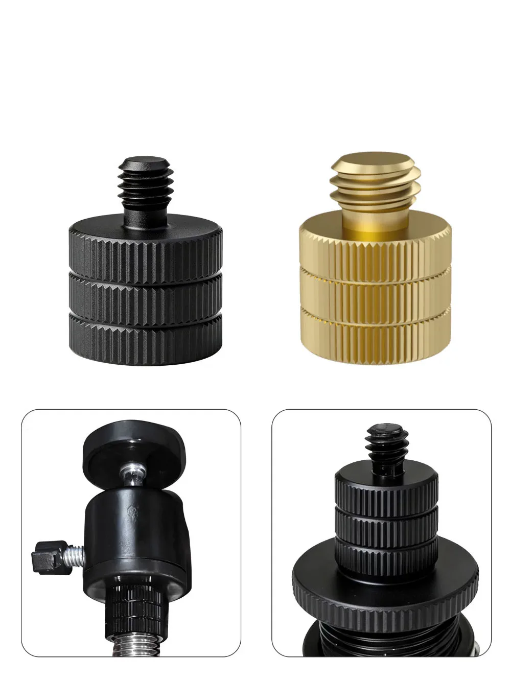1/4 and 3/8 to M4 M5 M6 M8 M10 Screw Adapter Tripod Ballhead Camera Fill Light Stand Mount Photography Accessories