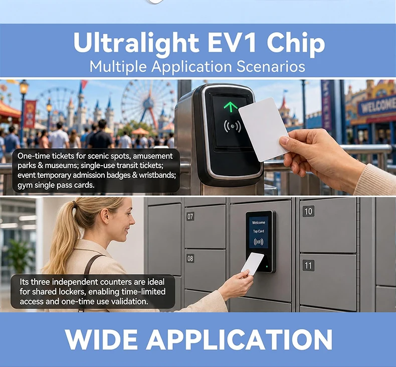 NFC Ultra Light EV1 13,56 MHz 48 Byte kontaktlose leere PVC-Tastenkarte – Detail 5