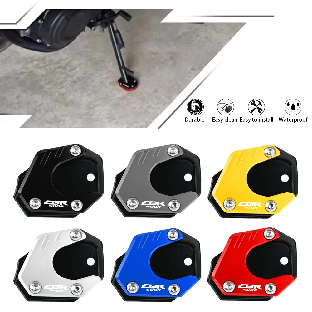 

FOR HONDA CBR500R CBR500 R Plate Pad Support Kickstand Motorcycle Side Stand Foot Extension Enlarger 2013 2014 2015 2016-2020