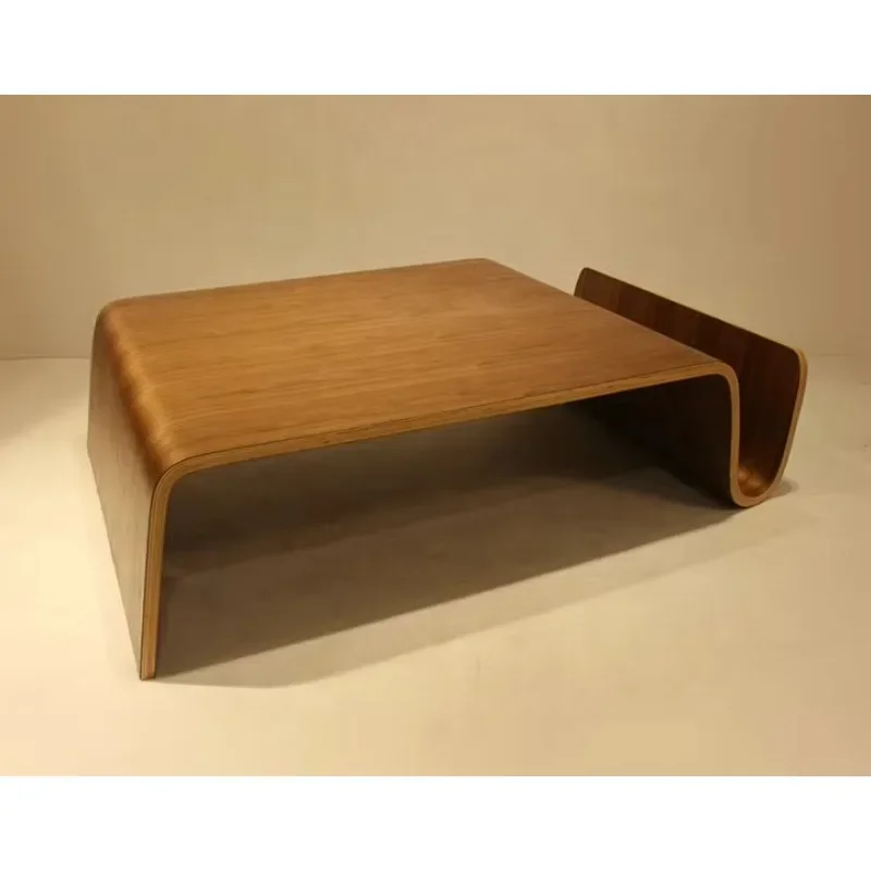 Curved Plywood COFFEE Table Mid Century Modern Living Room Furniture Solid Wood Coffee Table Wooden Convertible