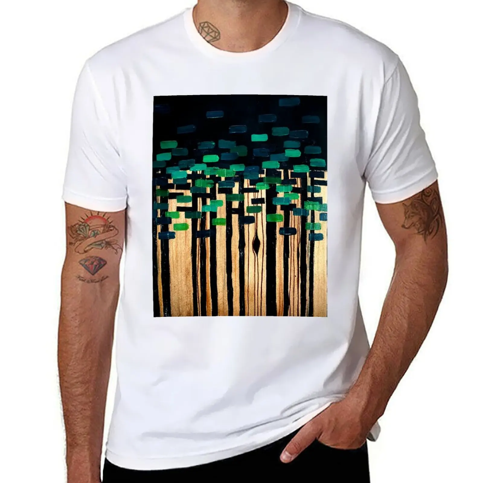 

Square Forest T-Shirt cotton tshirt 100% man t shirt cotton high quality T-Shirt