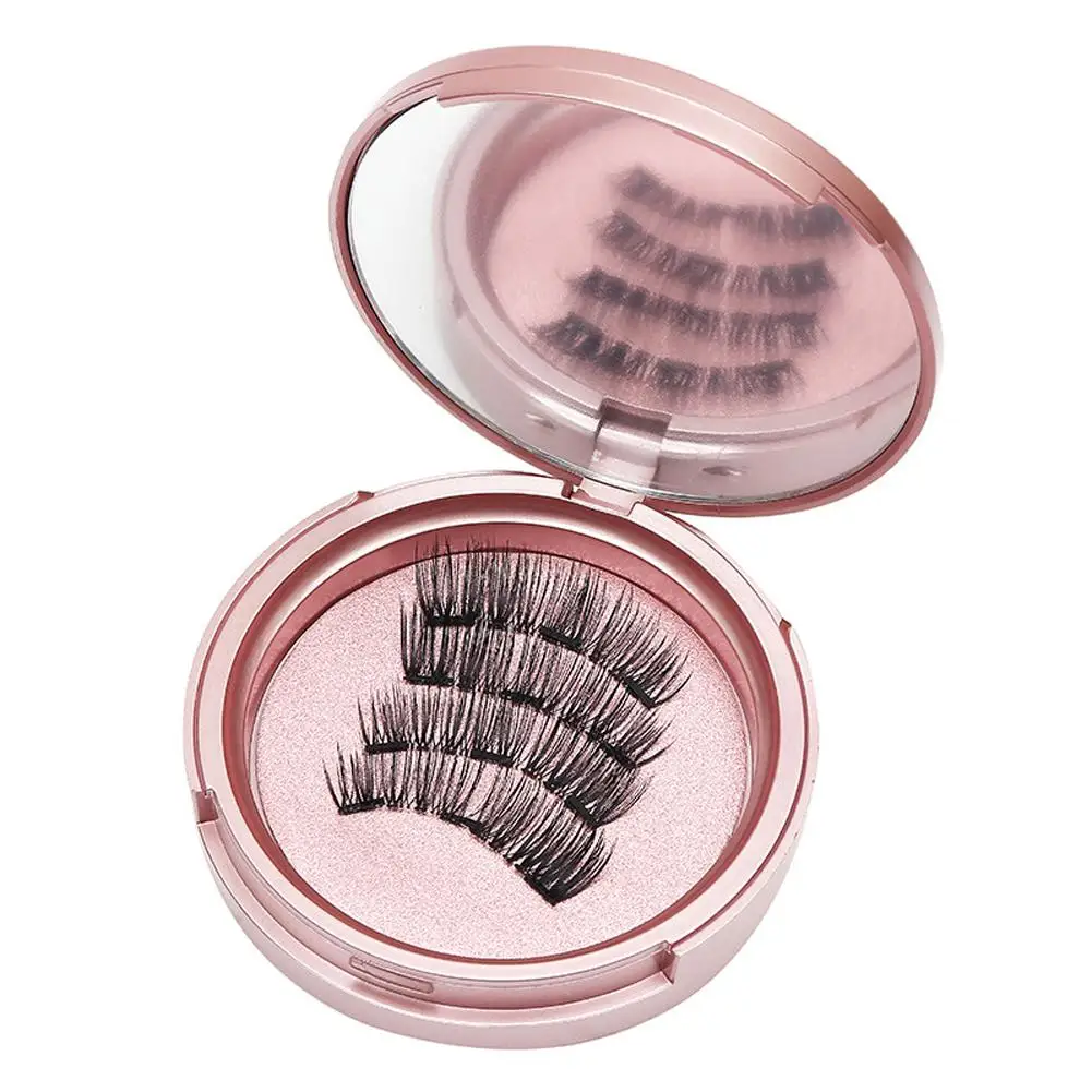 Magnet Mink Lashes100%Magnetic FalseEyelashes Natural False Eye Lashes False Cils Magnetiqu Handmade3D Lashes Hair Faux Nat U4M7