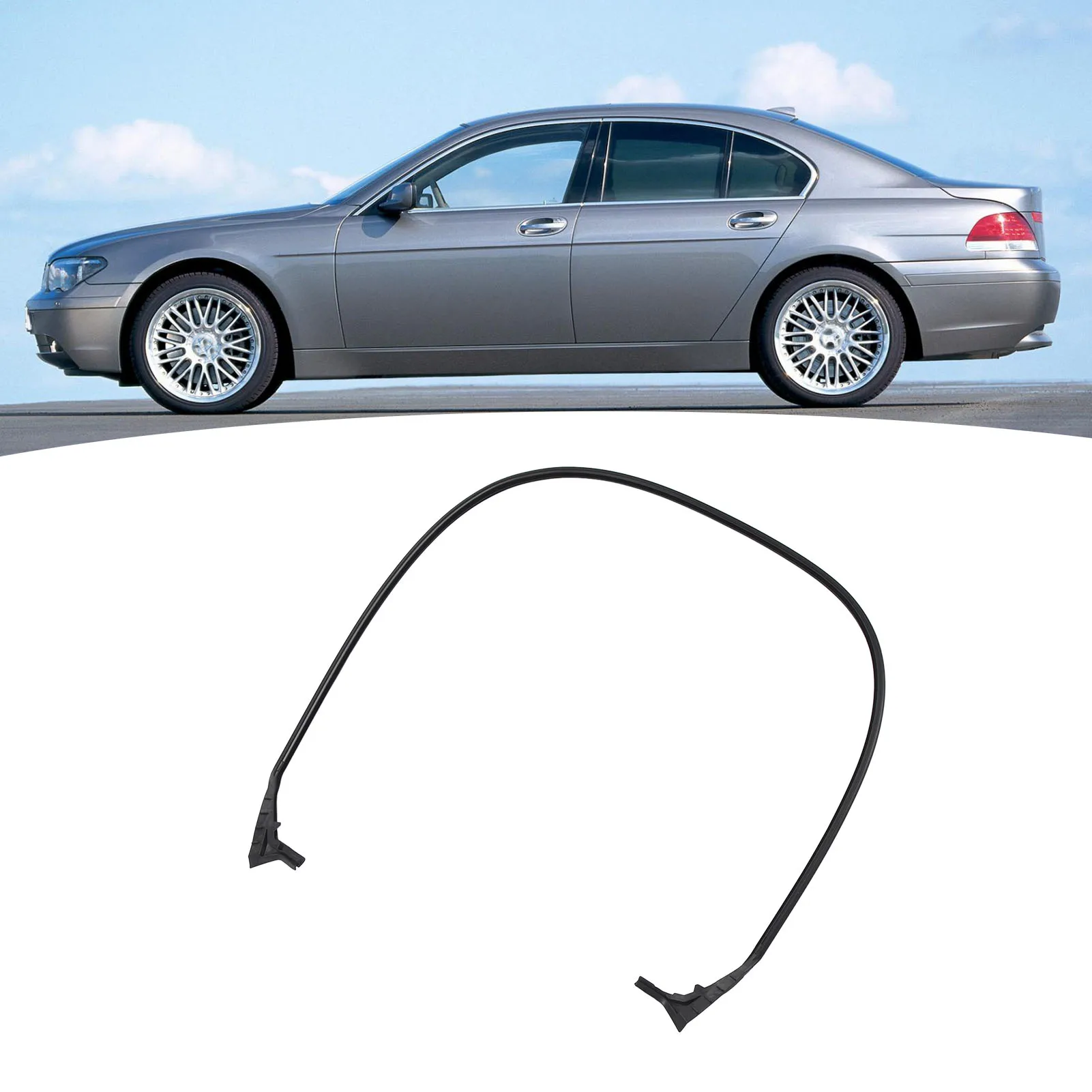 Rear Windshield Lower Molding 51717033257 Car Rear Window Bottom Seal Strip for  7 Series E65 E66 2000 2001 2002 2003-2008