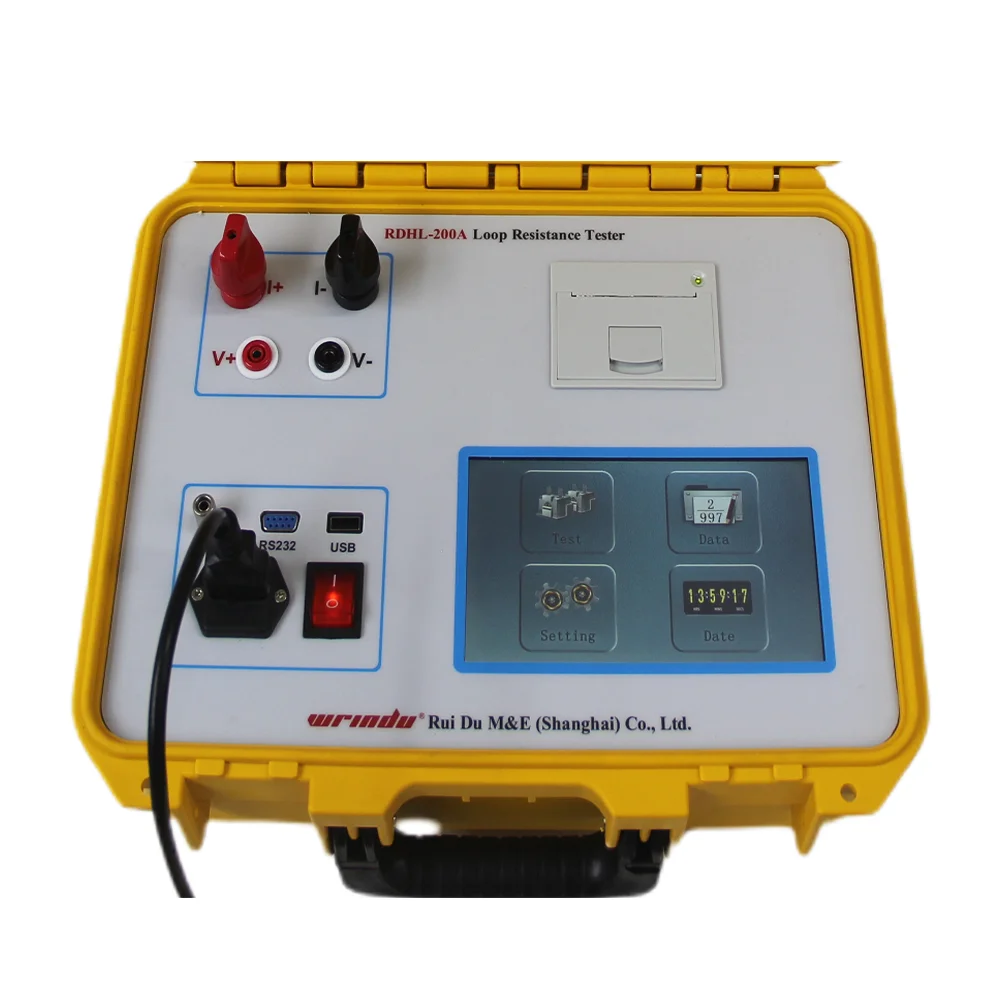 Wrindu RDHL-200A Leistungsschalter Tester Kontakt Widerstand Tester Erdschleife Impedanz Test Meter