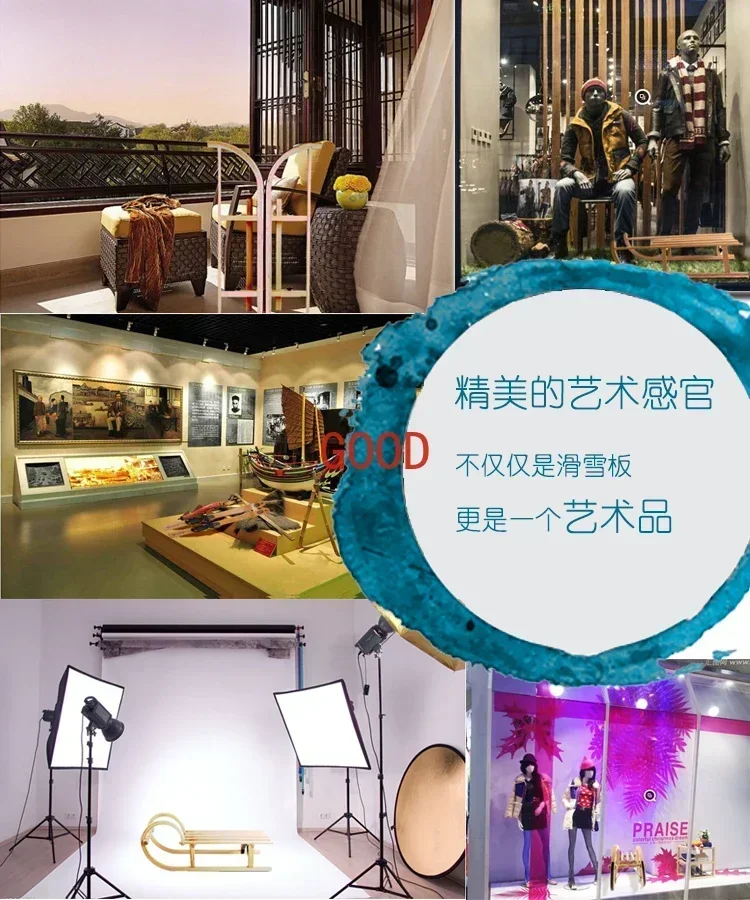 Pattini da sci pieghevoli in legno