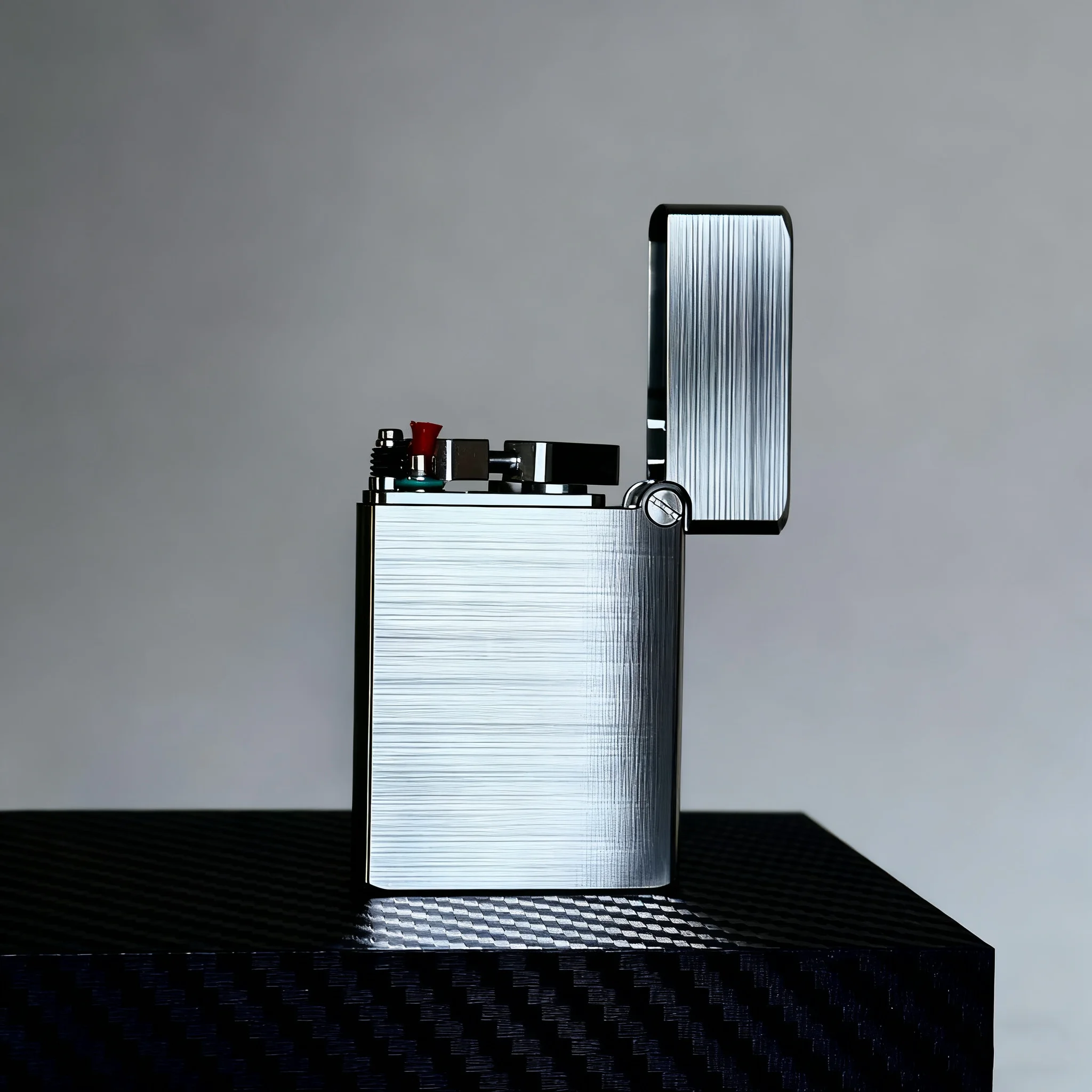 CNC Full Stainless Steel Fuel Oil Lighter Durable Side Pulley Ignition Mechanical Flip Pocket Lighter Gift