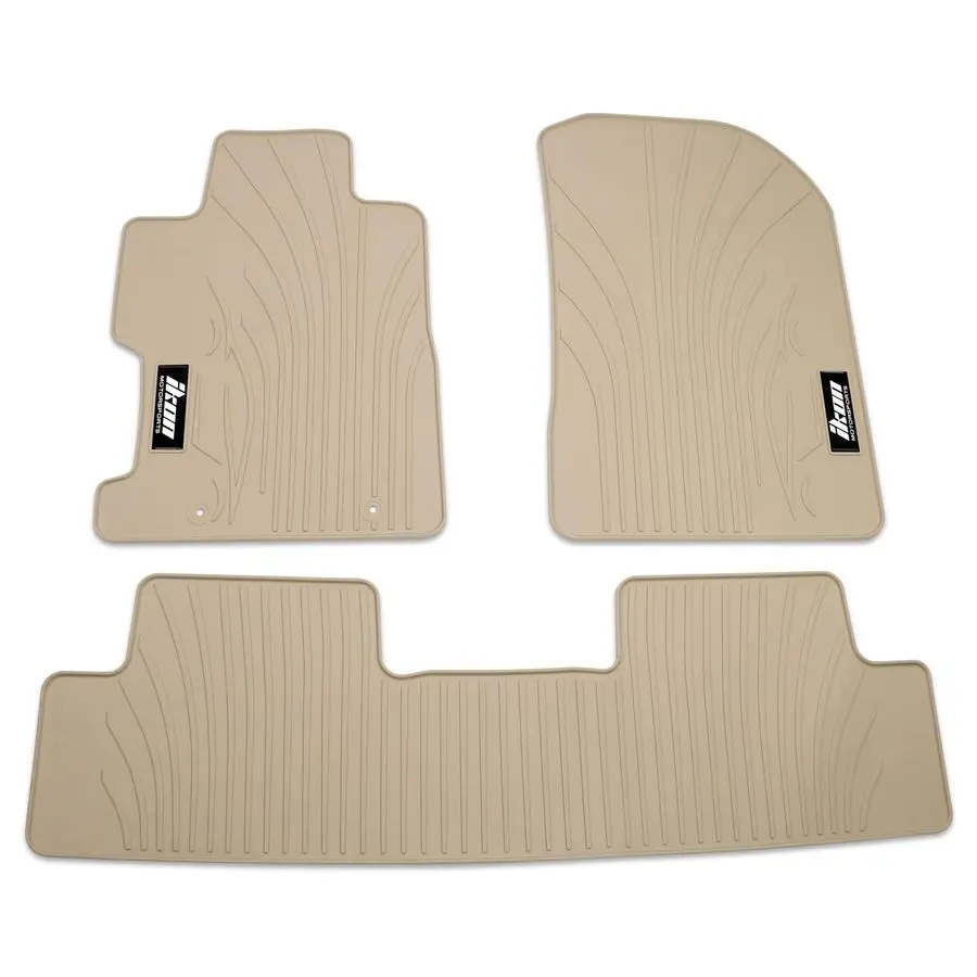 

Floor Mats Compatible with 20062011 Honda Civic Coupe amp Sedan, Beige Latex Rubber Custom Fit All Weather Easy Clean Interior C