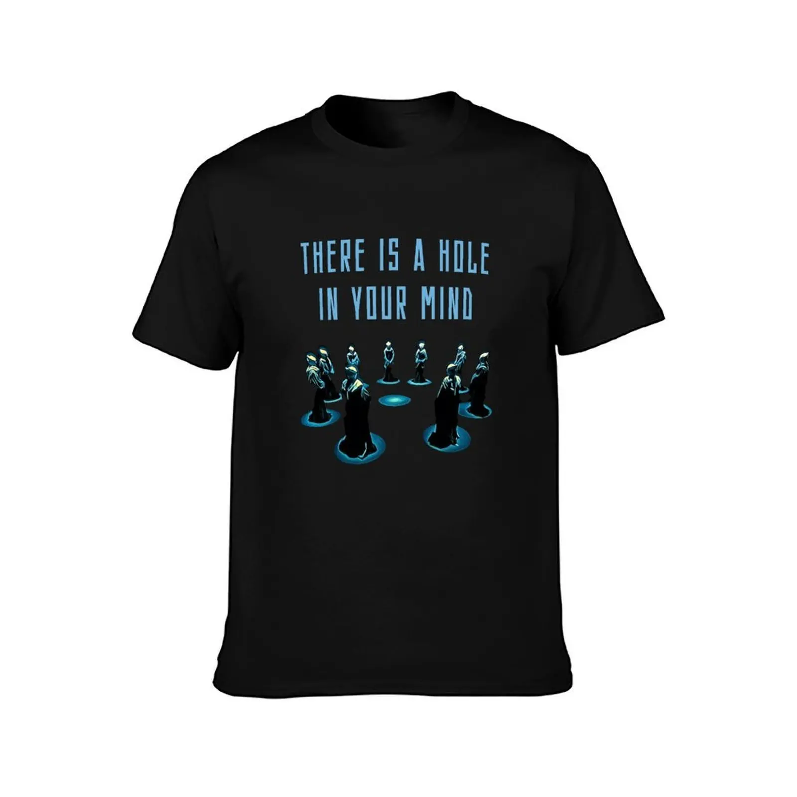 There is a Hole in Your Mind - Gray Council - Black - B5 Sci-Fi T-Shirt, Summer Casual Cotton Tee, Oversized Streetwear Tops