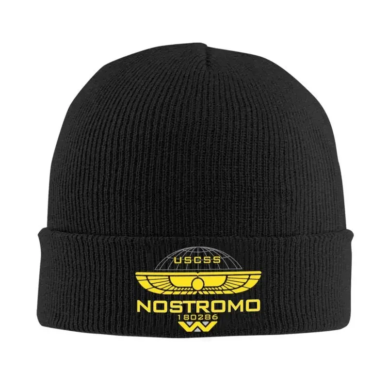 

Custom Nostromo Alien Bonnet Hats Street Knitted Hat for Men Women Winter Warm Skullies Beanies Cap for Travel Outdoor Camping