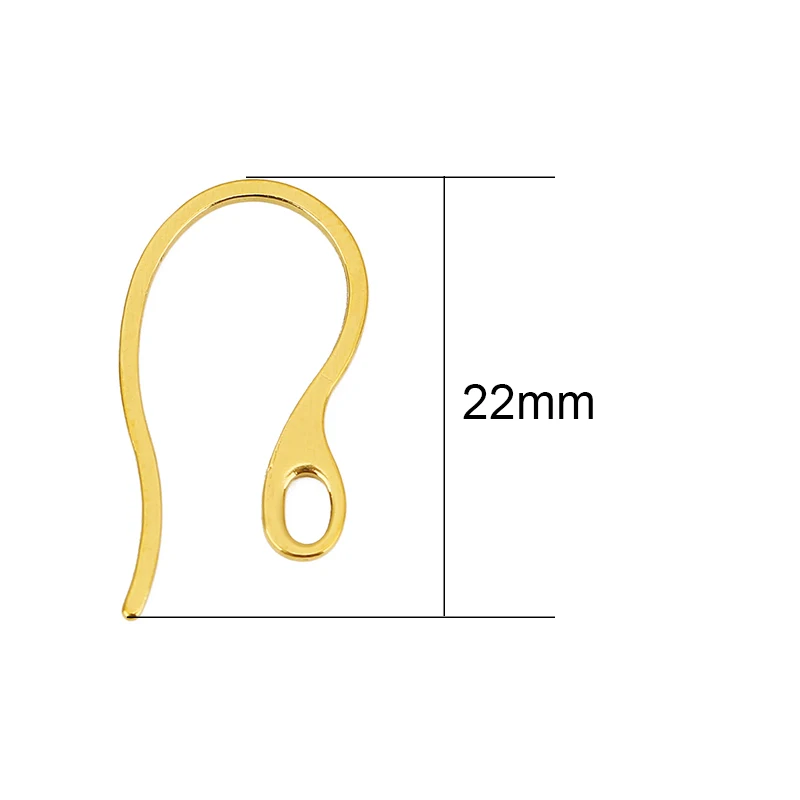 20pcs Hypoallergenic Stainless Steel Earrings Hooks Making PVD Never Fade Strong Earring Clasps Hooks For Diy Jewelry Supplies - view 2
