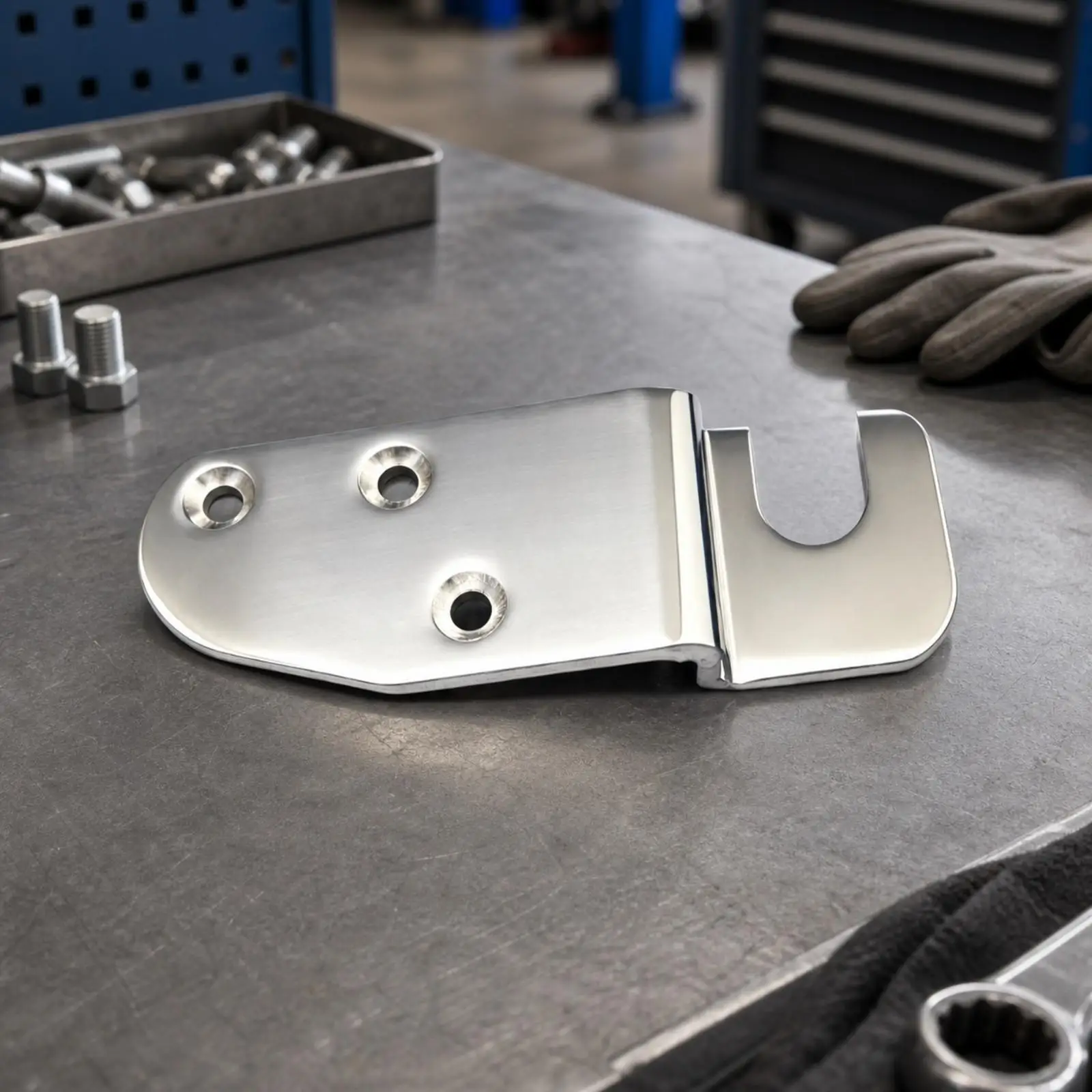 Stainless Steel Truck Fixing Hook with 3 Bolt Holes for Commercial Fleet Body Builds and Repairs