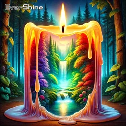 Evershine DIY Diamond Painting Waterfall Tree New Arrival Candle Full Round Diamond Mosaic Landscape Rhinestones Handmade Gift