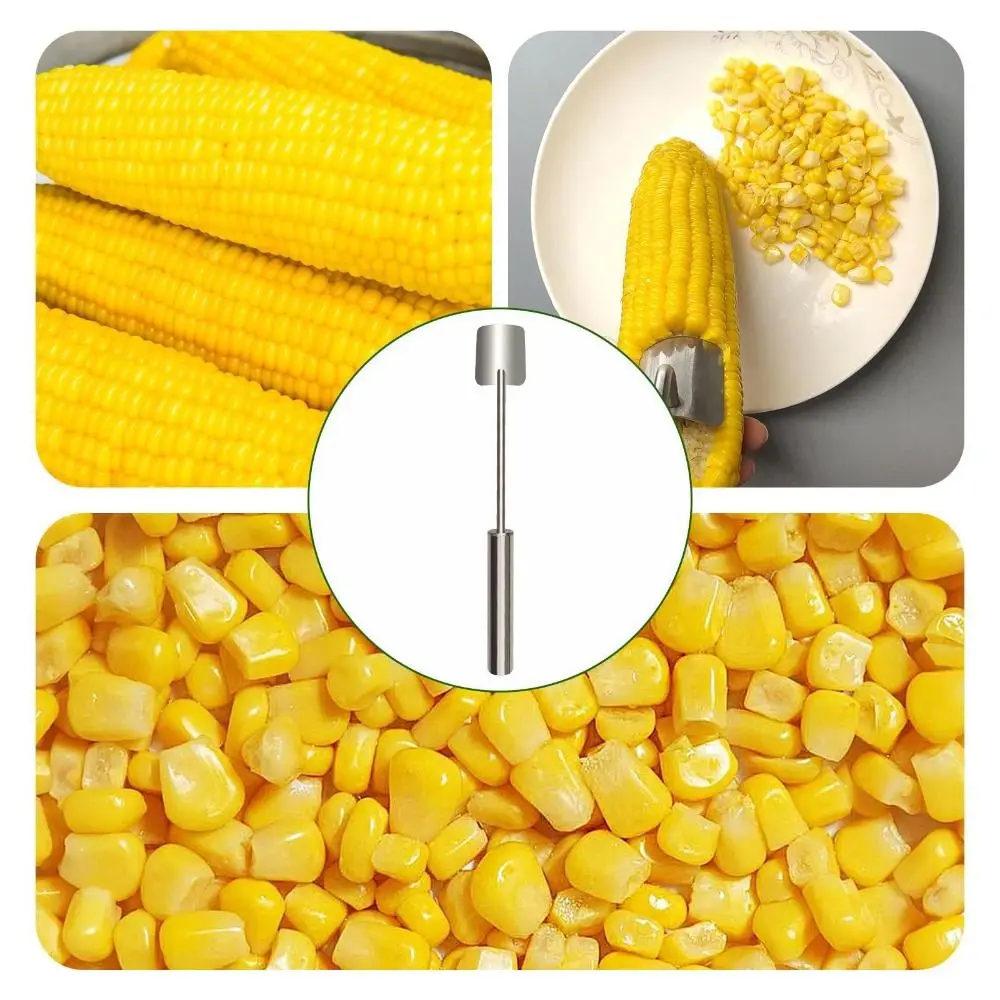 New Stainless Steel Corn Cob Peeler with Ergonomic Handle Quick Removing Corn Stripper Planer Tool Corn Kernel Removing