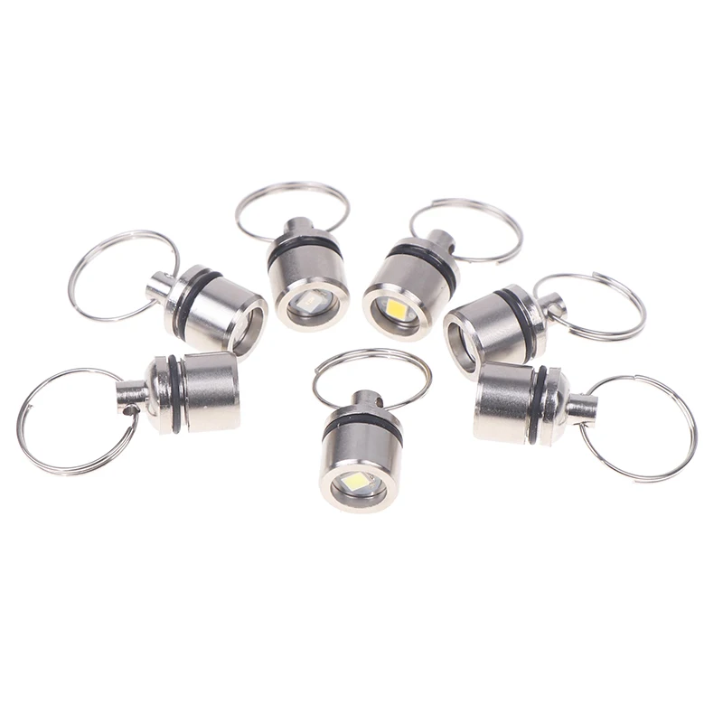 2Pcs Mini LED Light Key Chain Luminated Keyring Pendant Colorful Mini Electronic Light Keyring Flashlight Lamp Keychain