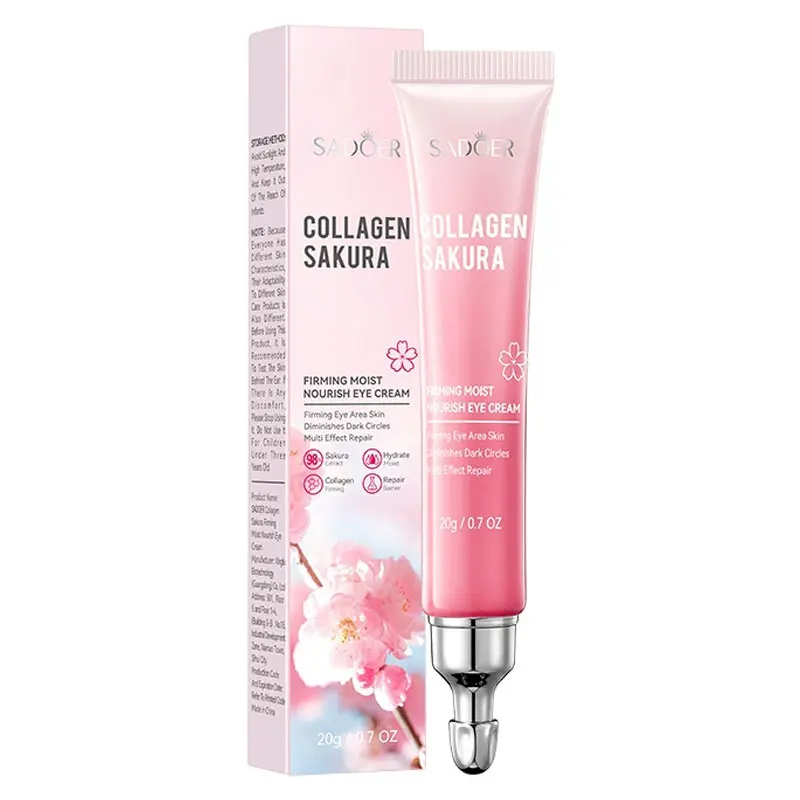 SADOER Sakura Eye Cream Anti Dark Circles Removal Eyes Bags Firming Moisturizing Eye Creams Beauty Eyes Skin Care