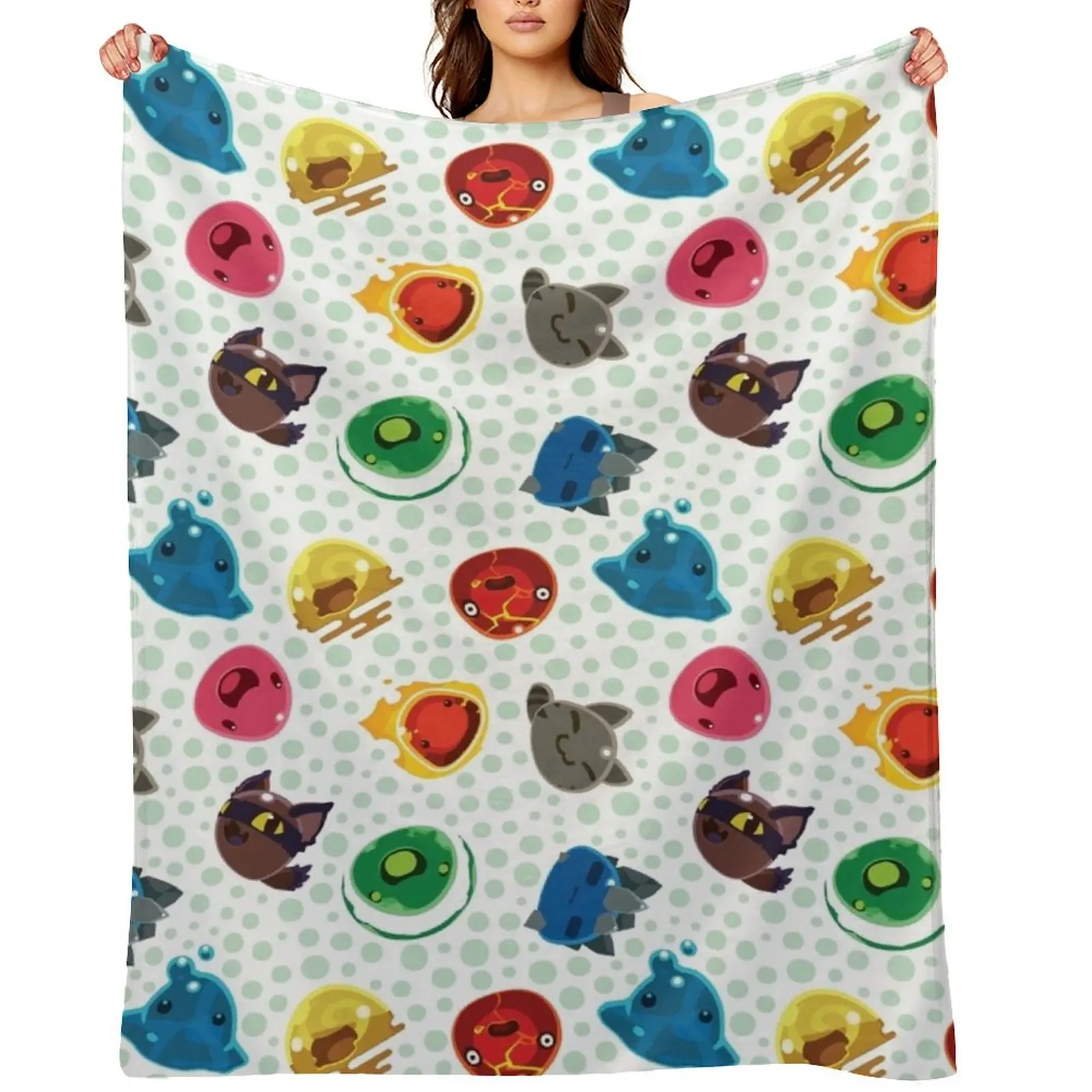 

Cute Slime Rancher Pattern Throw Blanket for sofa Beach Weighted blankets ands Blankets