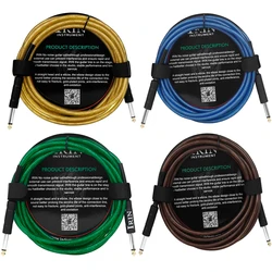 Farbiges 3m/6m/10m Audio kabel 6,5mm Stecker ohne Geräusch Audio kabel Reduktion leitung Audio kabel Gitarren zubehör & Teile